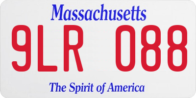 MA license plate 9LR088