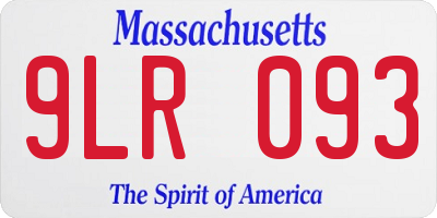 MA license plate 9LR093