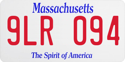 MA license plate 9LR094