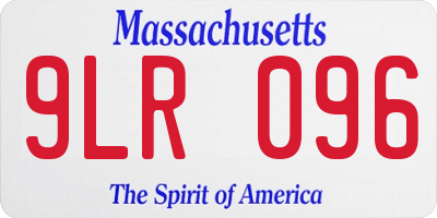 MA license plate 9LR096