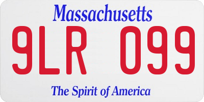 MA license plate 9LR099