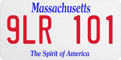 MA license plate 9LR101