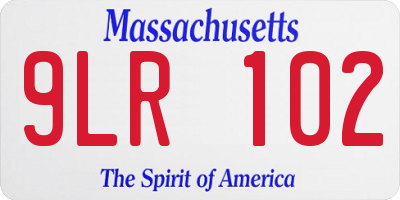 MA license plate 9LR102