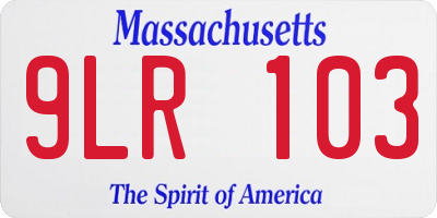 MA license plate 9LR103