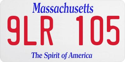 MA license plate 9LR105