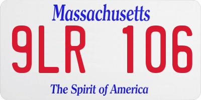 MA license plate 9LR106