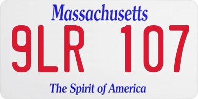 MA license plate 9LR107