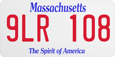 MA license plate 9LR108
