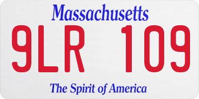 MA license plate 9LR109