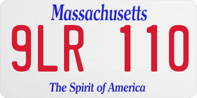 MA license plate 9LR110