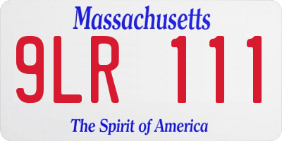 MA license plate 9LR111