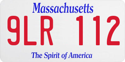 MA license plate 9LR112