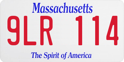 MA license plate 9LR114