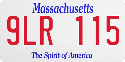 MA license plate 9LR115