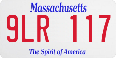 MA license plate 9LR117