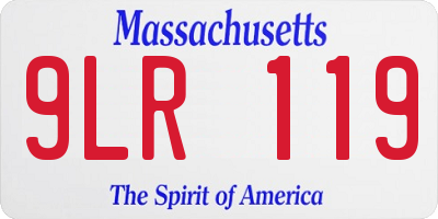 MA license plate 9LR119