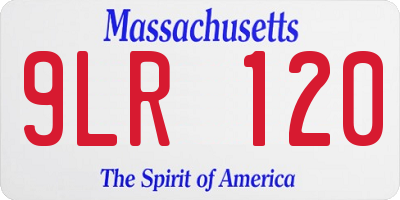 MA license plate 9LR120