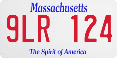 MA license plate 9LR124
