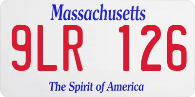 MA license plate 9LR126