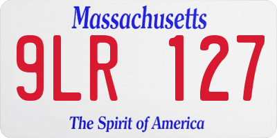 MA license plate 9LR127