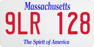 MA license plate 9LR128