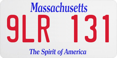 MA license plate 9LR131