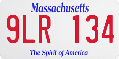 MA license plate 9LR134