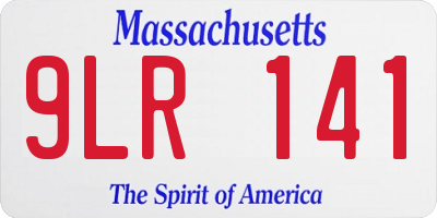MA license plate 9LR141