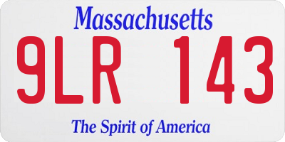 MA license plate 9LR143