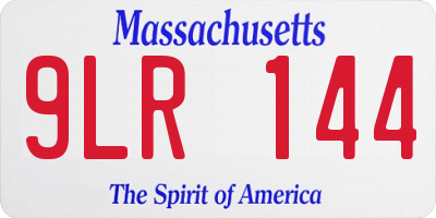 MA license plate 9LR144
