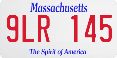 MA license plate 9LR145