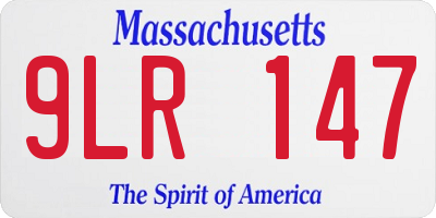 MA license plate 9LR147
