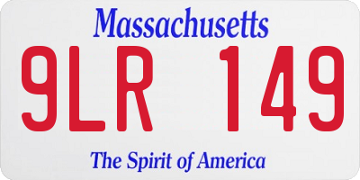MA license plate 9LR149