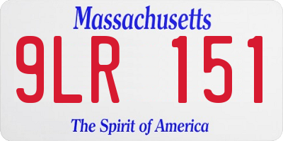 MA license plate 9LR151