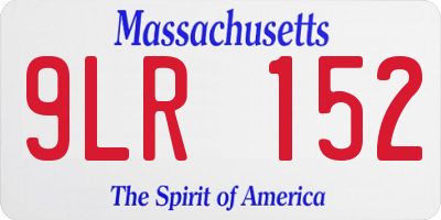 MA license plate 9LR152