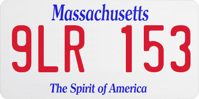 MA license plate 9LR153