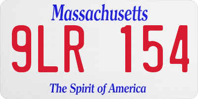 MA license plate 9LR154