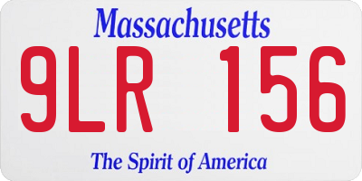 MA license plate 9LR156