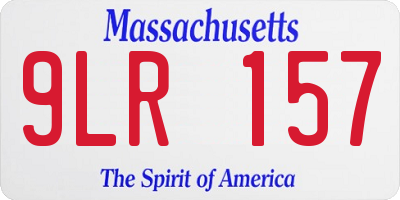 MA license plate 9LR157