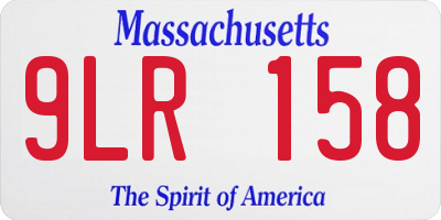 MA license plate 9LR158