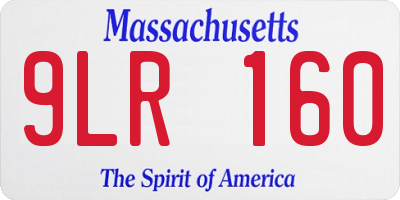 MA license plate 9LR160