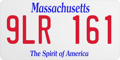 MA license plate 9LR161