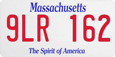 MA license plate 9LR162