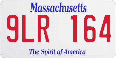 MA license plate 9LR164