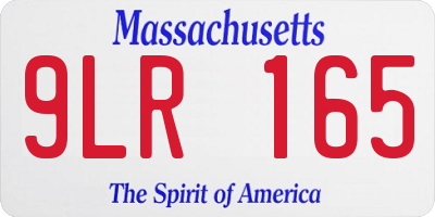MA license plate 9LR165