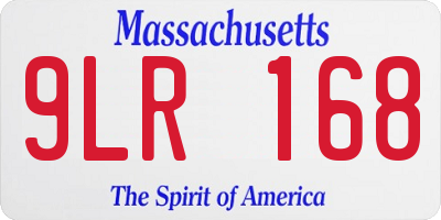MA license plate 9LR168