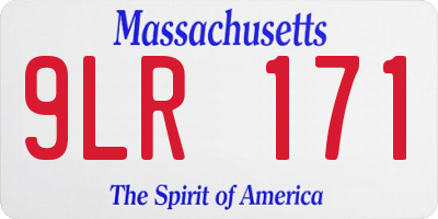 MA license plate 9LR171