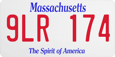 MA license plate 9LR174