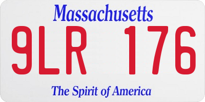MA license plate 9LR176