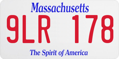 MA license plate 9LR178